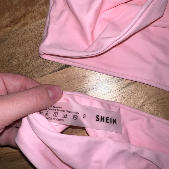 Light pink one-shoulder Shein bikini - Picture 4 of 4